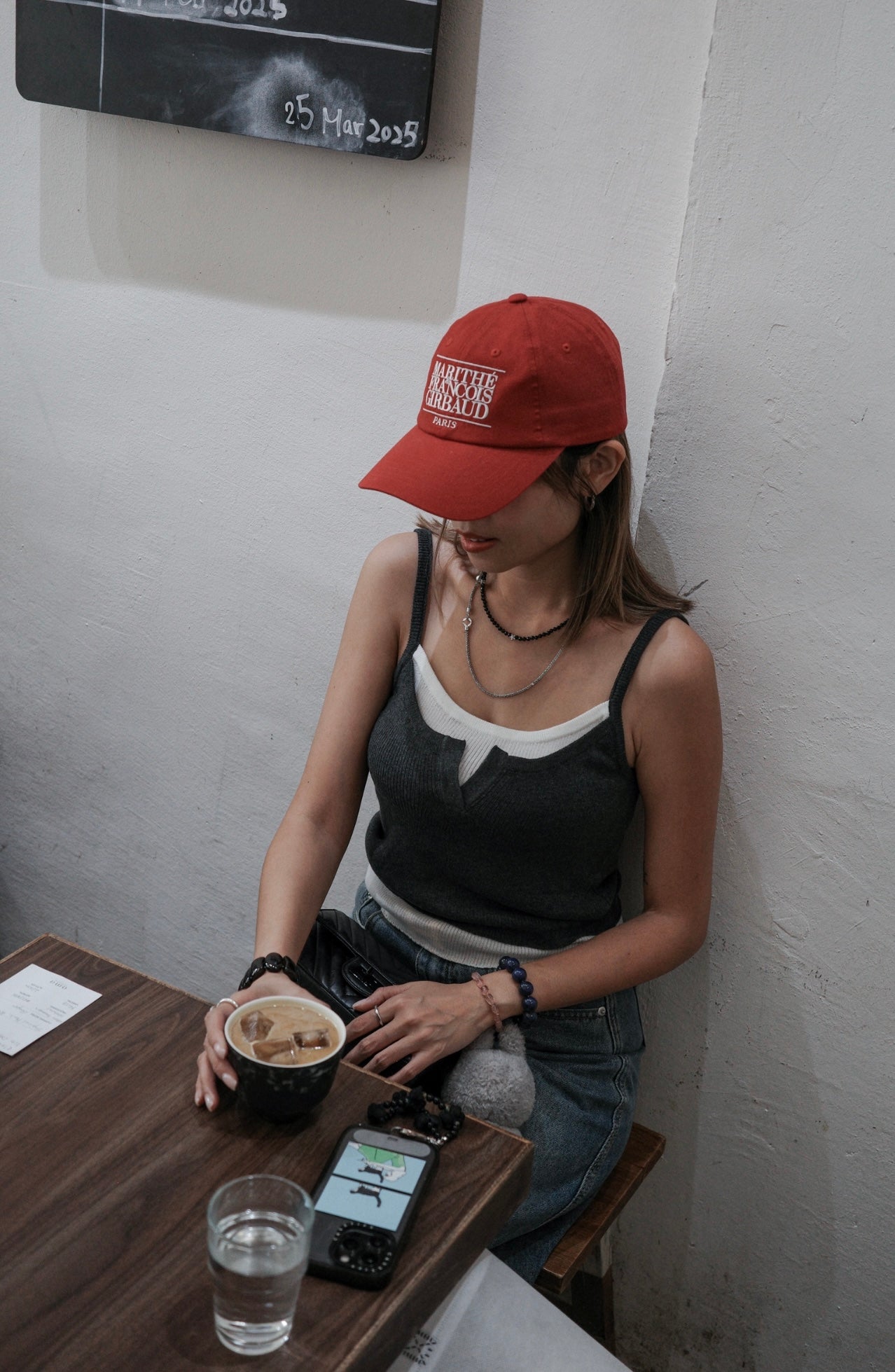 小V拼色背心