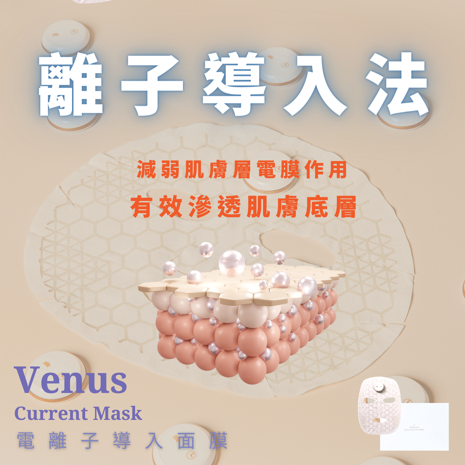 微電流導入儀+蜂紋面膜