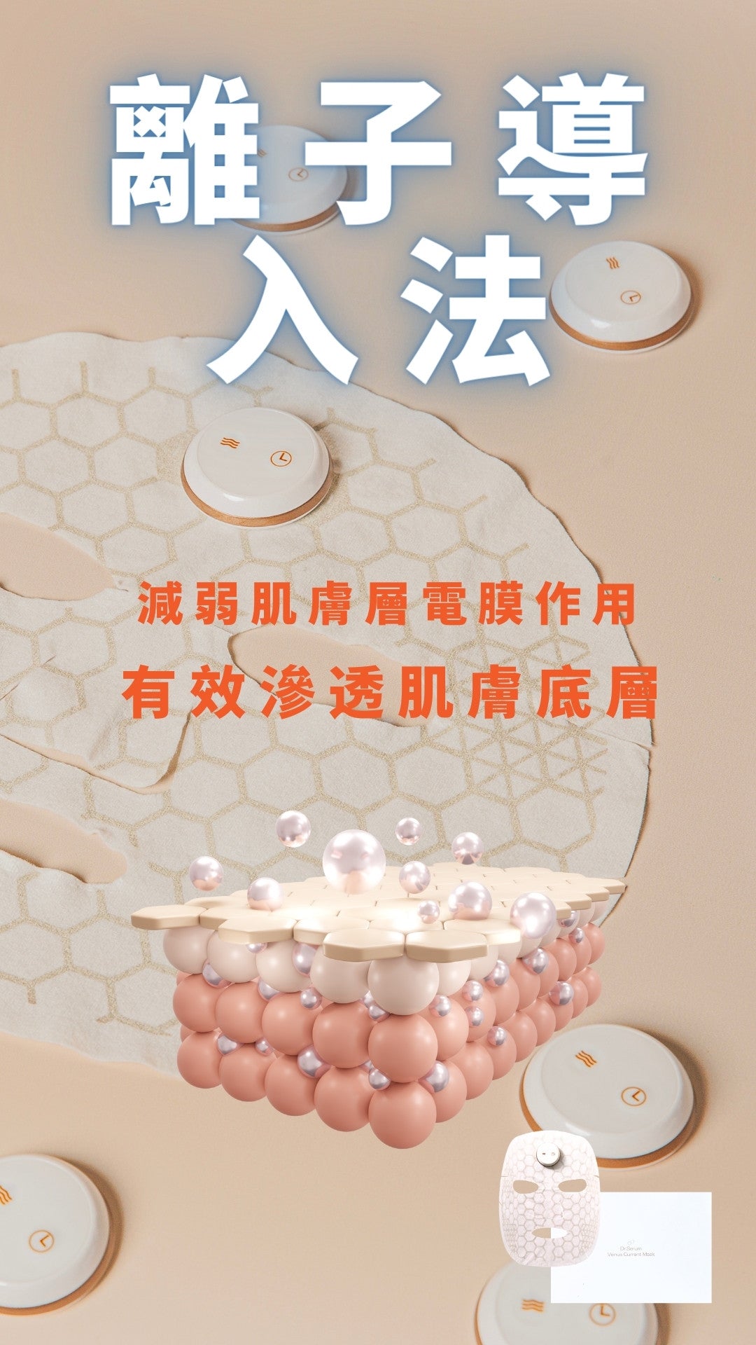 微電流導入儀+蜂紋面膜