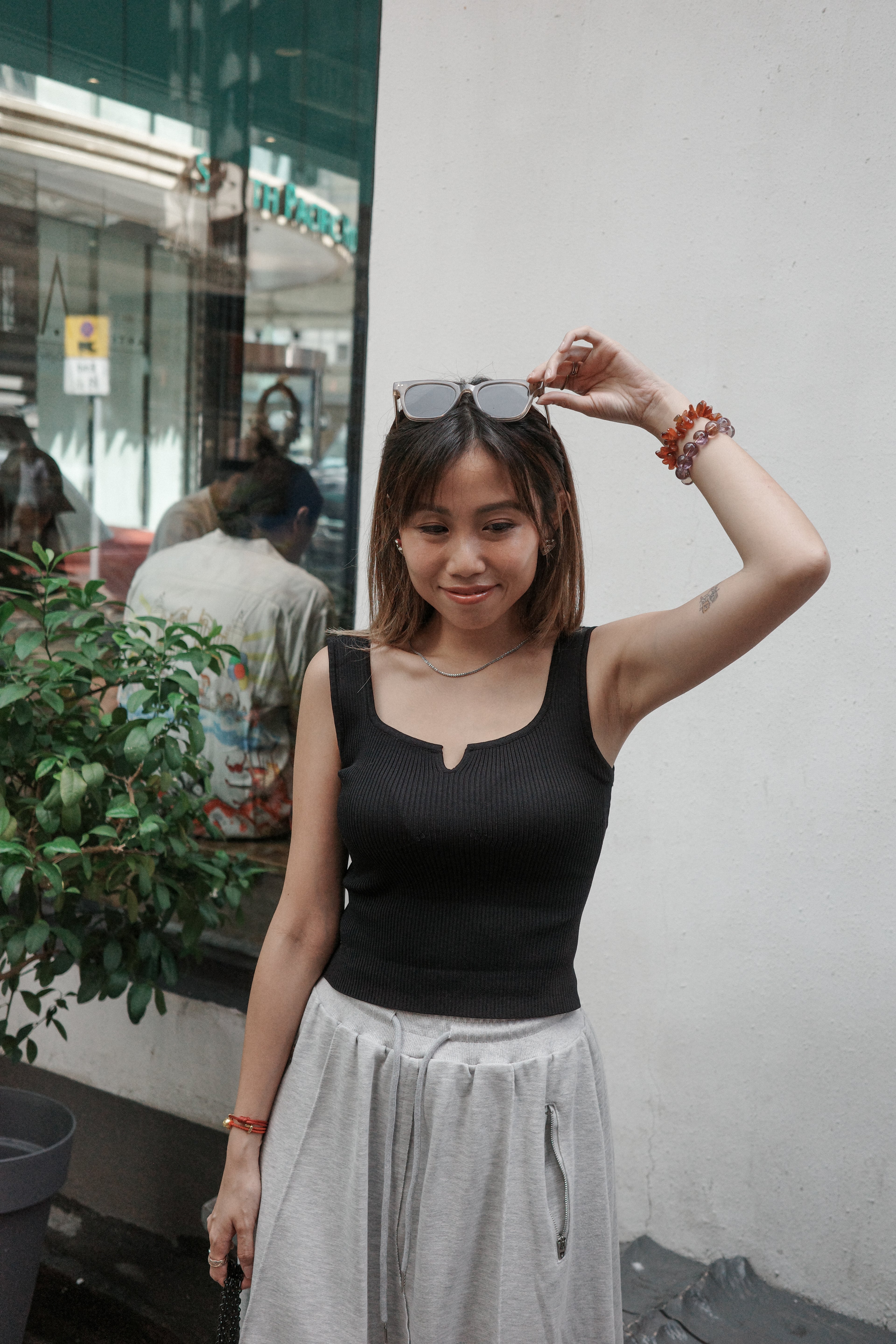 小V直紋背心