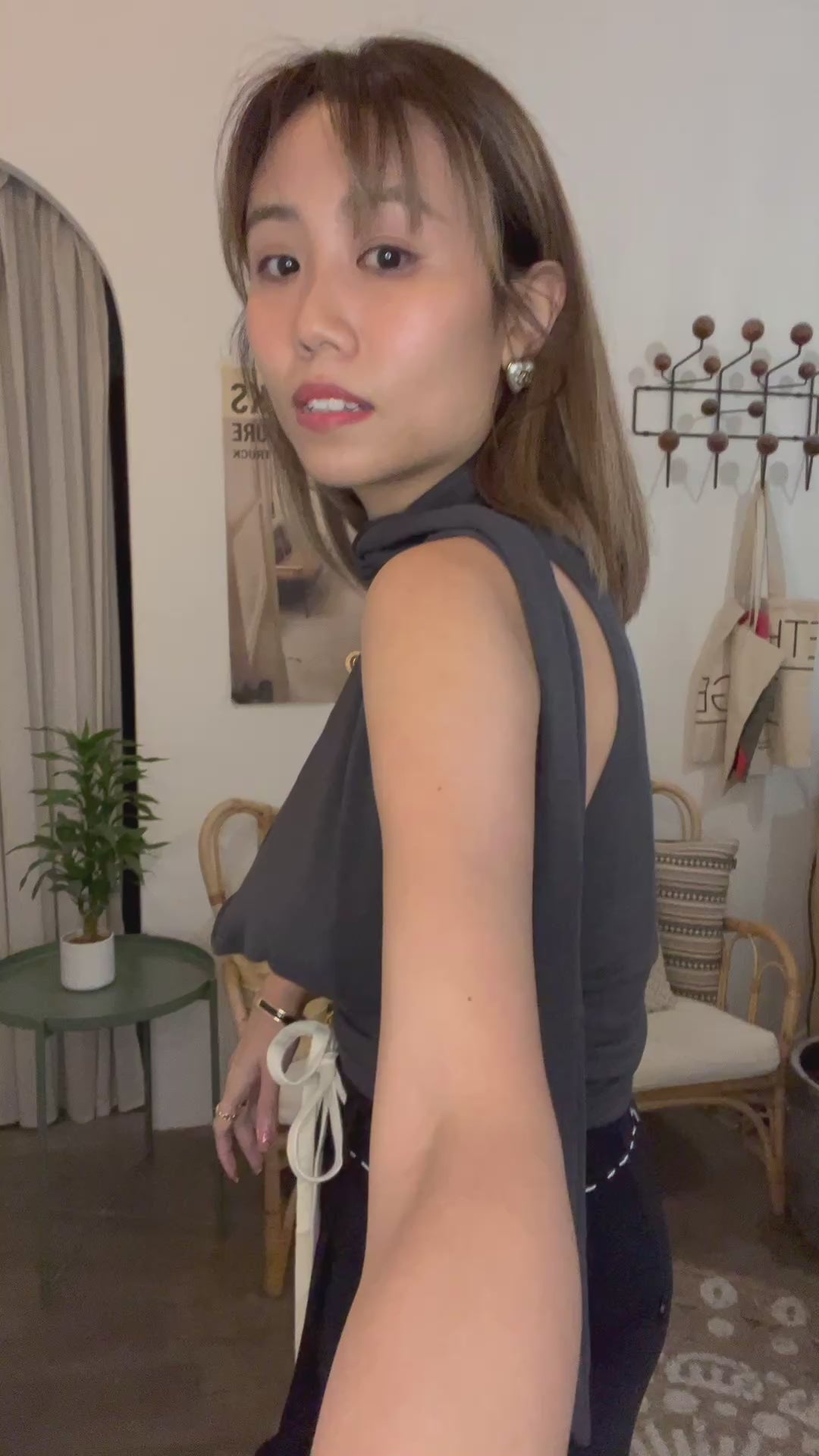 小性感V領長帶背心