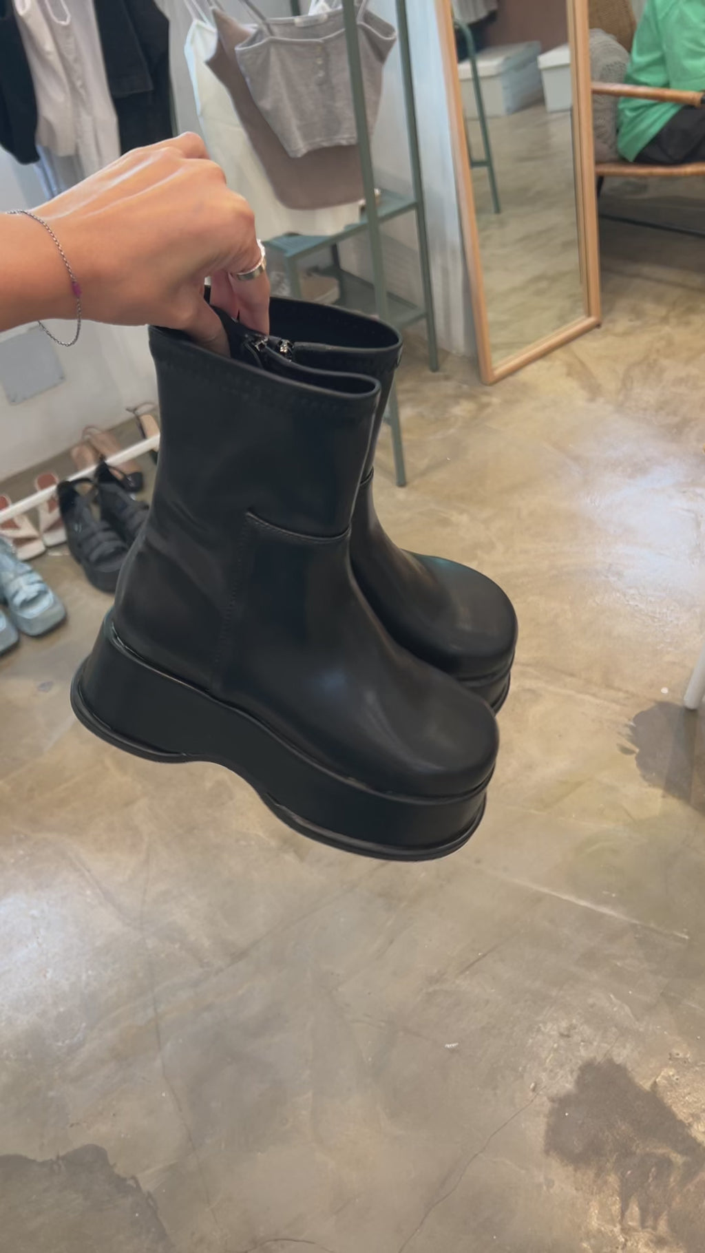 厚底短Boots