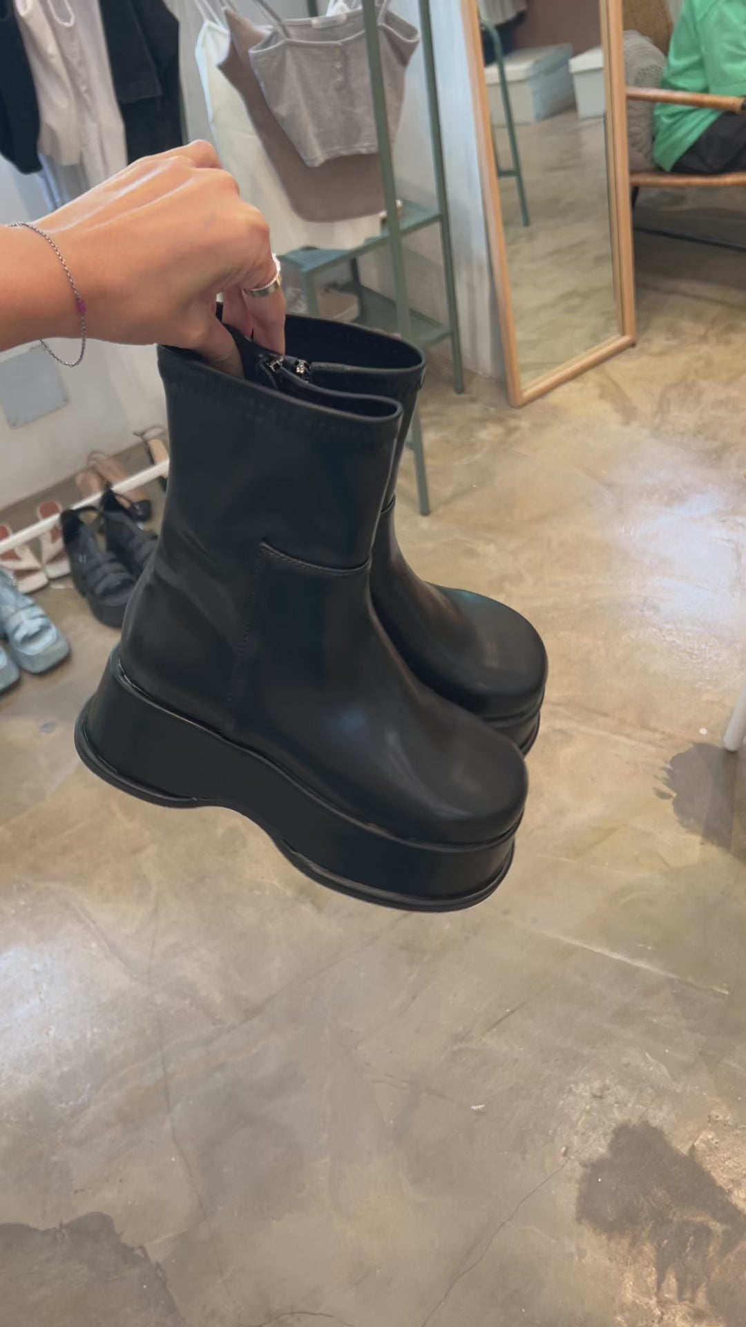 厚底短Boots