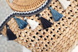 越南手制藤織袋-藍蘇蘇